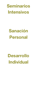 Seminarios Intensivos 


Sanación
Personal 


Desarrollo
Individual



